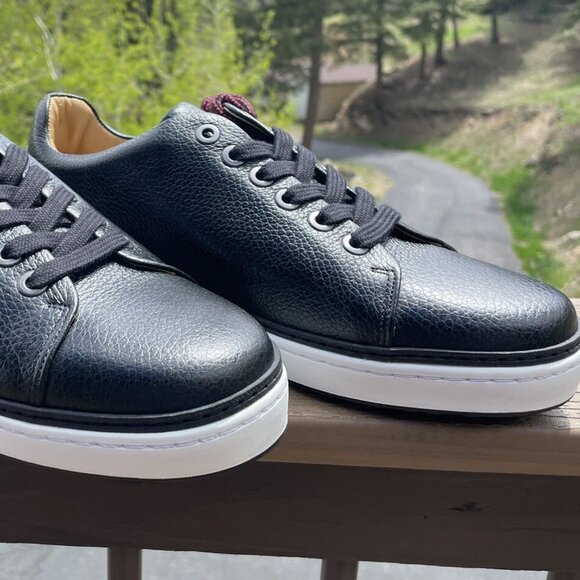 Royal Albartross Bond Golf Shoes Mens 12 Napa Italian Leather Black Spikeless